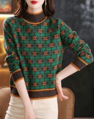 네타 패턴 스웨터